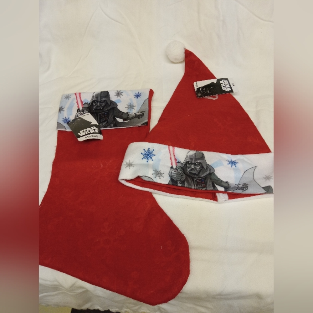 Star Wars hat and stocking set